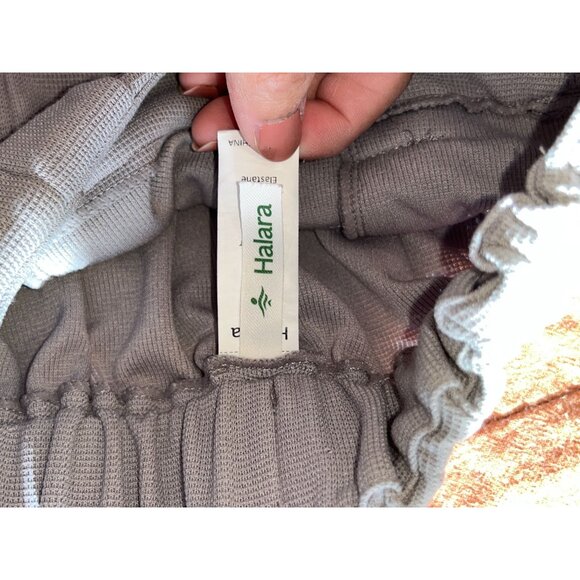 HALARA High Waisted Wide-Leg Pants XS Regular Gray Polyester Elastane - Picture 6 of 10